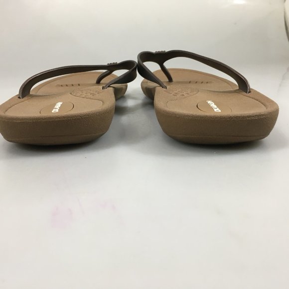 Okabashi LL 11 Breeze Brown Flip-Flops Sandals Vegan Non-Marking - Picture 4 of 6